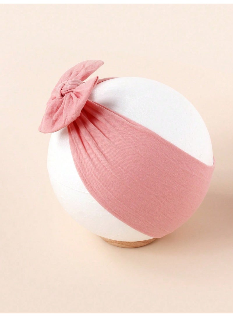 5-Piece Baby Headbands with Bow Design in Assorted Colors - Image 3