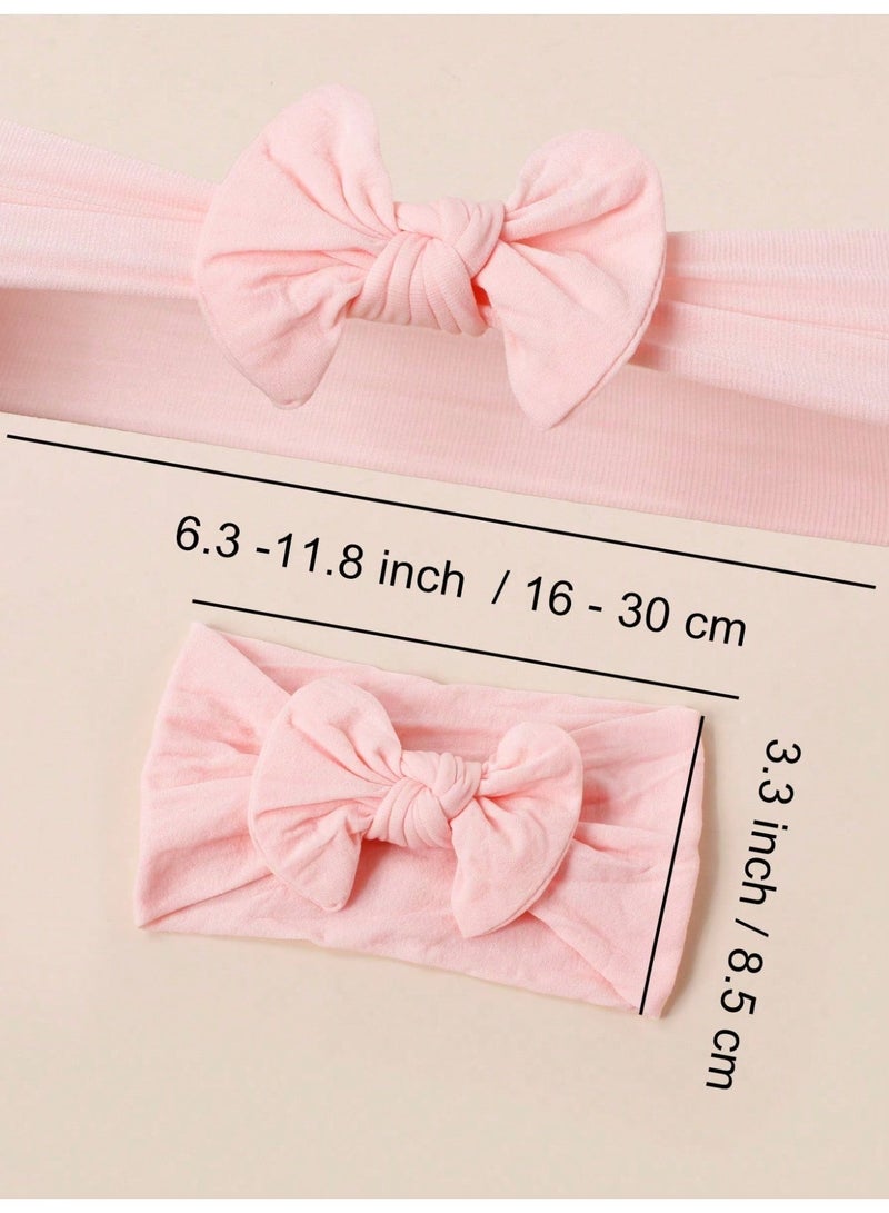 5-Piece Baby Headbands with Bow Design in Assorted Colors - Image 3