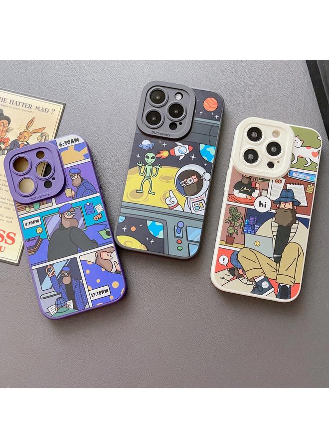 S-TOP Case For iPhone 14 Plus Liquid Angel Eyes Bearded TPU Phone Case - Image 2