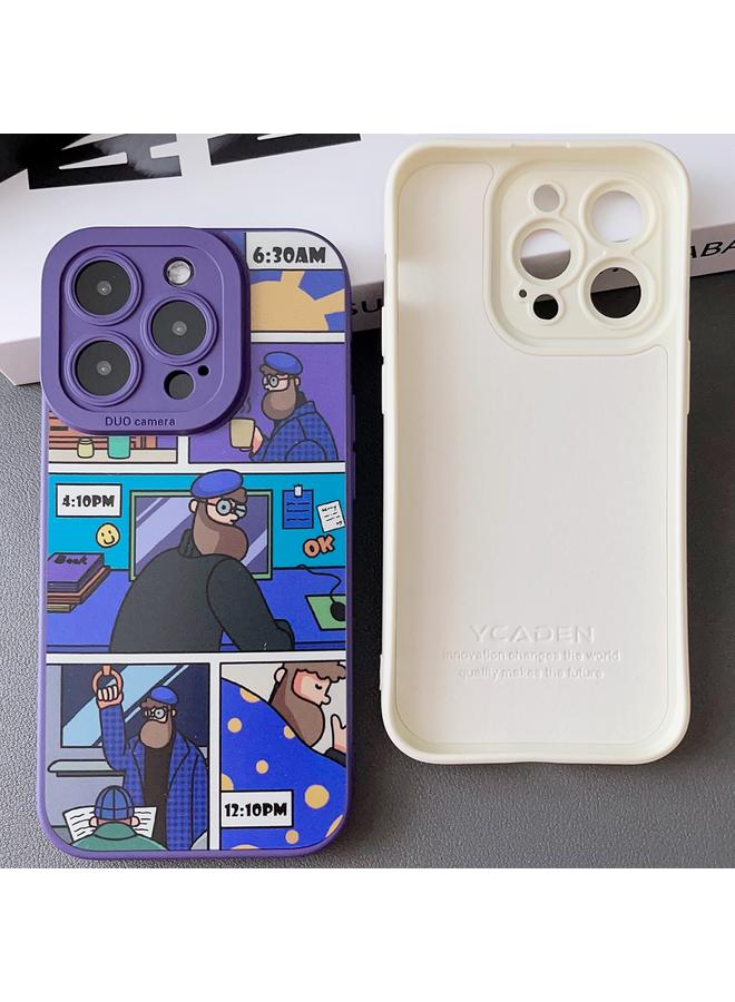 S-TOP Case For iPhone 14 Plus Liquid Angel Eyes Bearded TPU Phone Case - Image 3