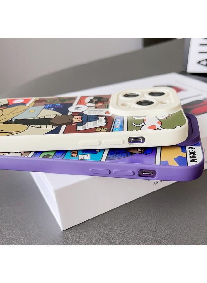 S-TOP Case For iPhone 14 Plus Liquid Angel Eyes Bearded TPU Phone Case - Image 5