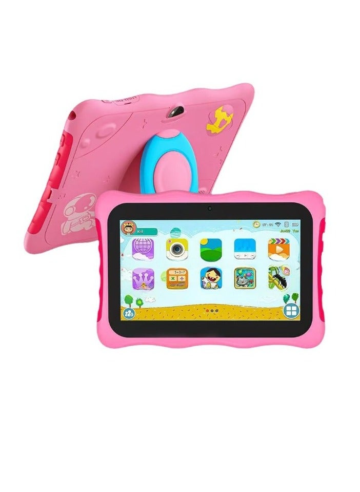 AROAQ K3 Learning Kids Tablet, Durable Toodler Tablet With Protective Case, Large HD Display Wifi Bluetooth Parental Control Children Educational Pad For Learning, (1pc, Pink) - Image 1