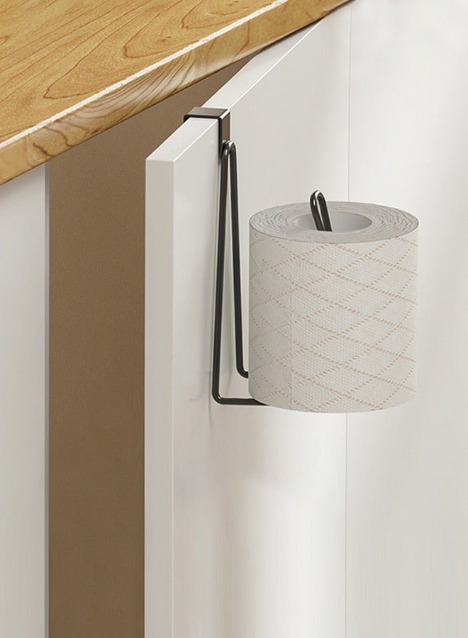 Black Wall-mounted Paper Towel Holder without Installation and Nailing, Kitchen, Bathroom, and Toilet Paper Towel Holder, Towel Rack, Shoe Rack - Image 5
