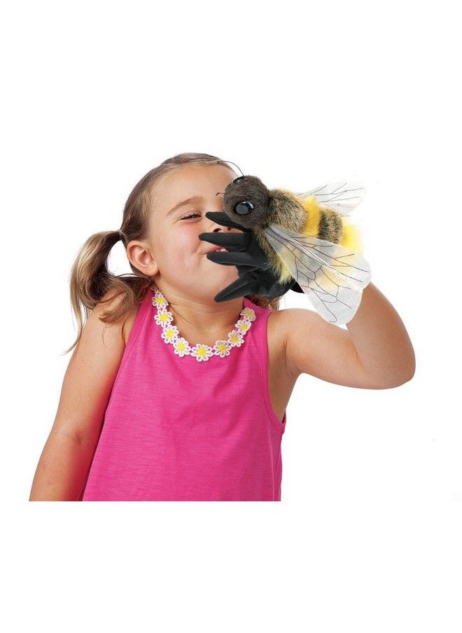 Folkmanis - Honey Bee Hand Puppet Yellow Black (3028) - Image 1