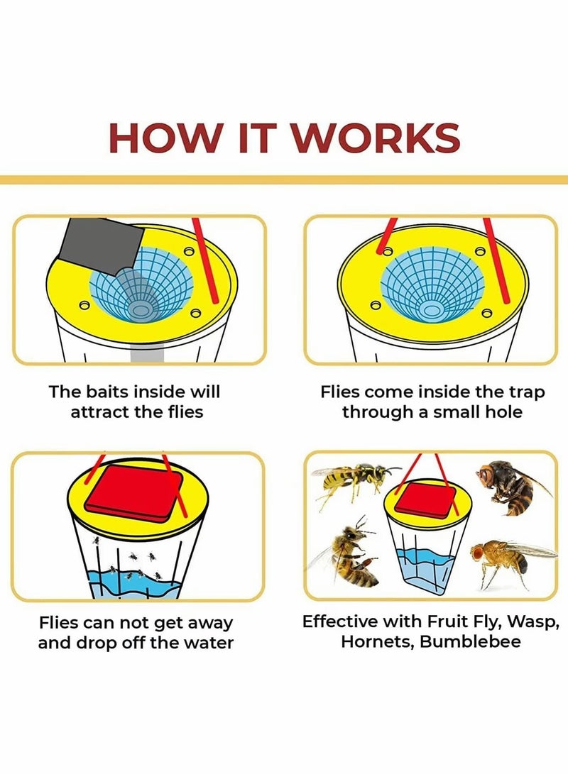 Barakah Fly Catcher, 2 Pack FlyTrap Outdoor Hanging Disposable Ranch Fly Trap Catcher Bag with Fly Bait, Fly Killer Repellent for Outdoor Garden, Farm, Horse Barn - Image 5