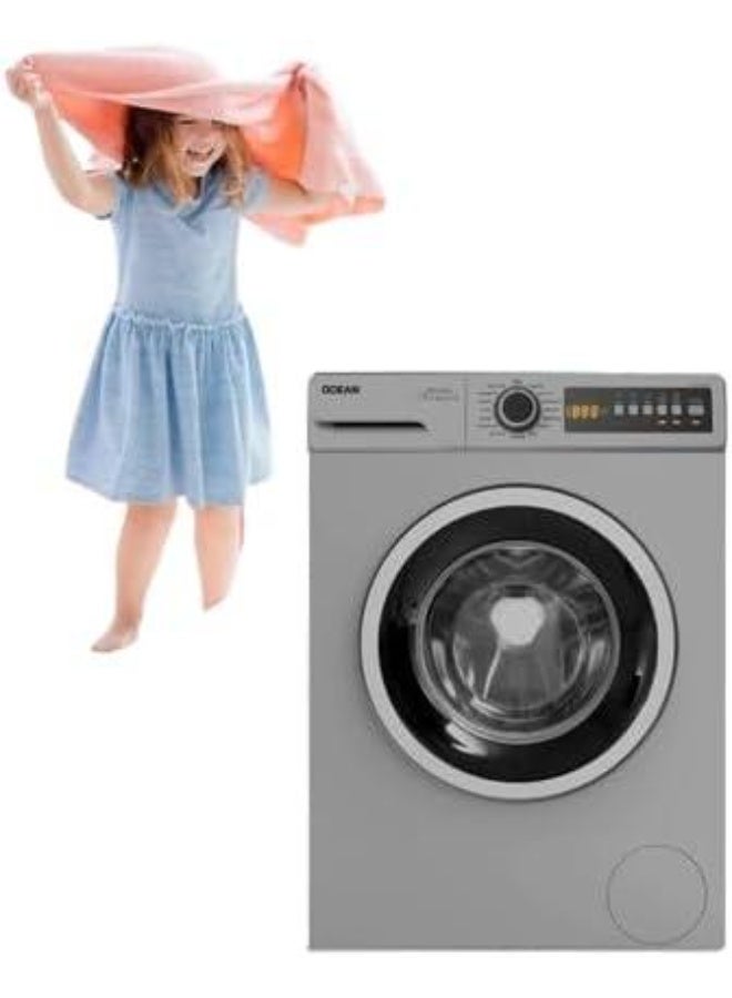 Ocean WFO 1061 WL S, Front Load Automatic Washing Machine, 6 kg, 1000 RPM, Silver - Image 2