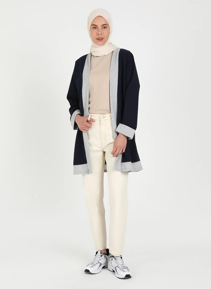 Por La Cara By Modanisa Navy Blue - Kimono - Por La Cara