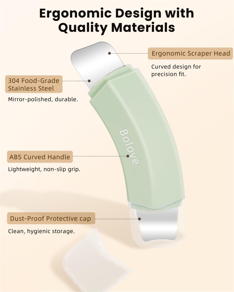 Boloye Blackhead Remover Tool â€“ Dual-Head Face Scraper & Pore Cleaner for Deep Facial Cleansing, Nose Scraper for Nose & T-Zone, Skin Care Tool for Men and Women - Image 2