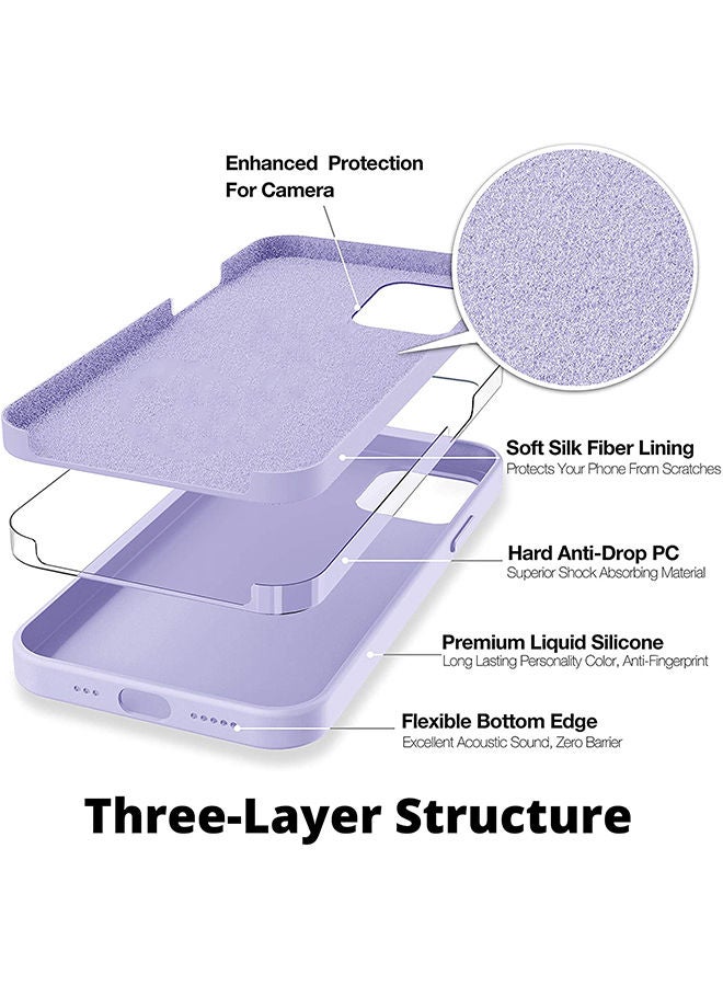 Theodor Protective Case Cover For APPLE IPHONE 12-12 PRO LIQUID SILICON PURPLE - Image 3