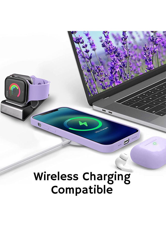 Theodor Protective Case Cover For APPLE IPHONE 12-12 PRO LIQUID SILICON PURPLE - Image 4