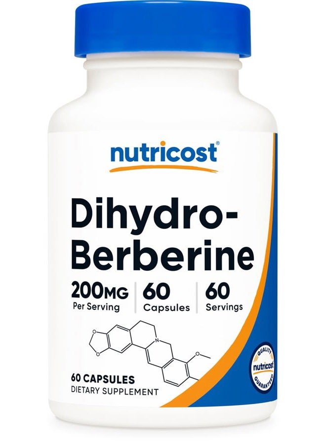 Nutricost Dihydroberberine Capsules (200mg, 60 Capsules) - More Bioavailable Metabolite of Berberine - Image 1