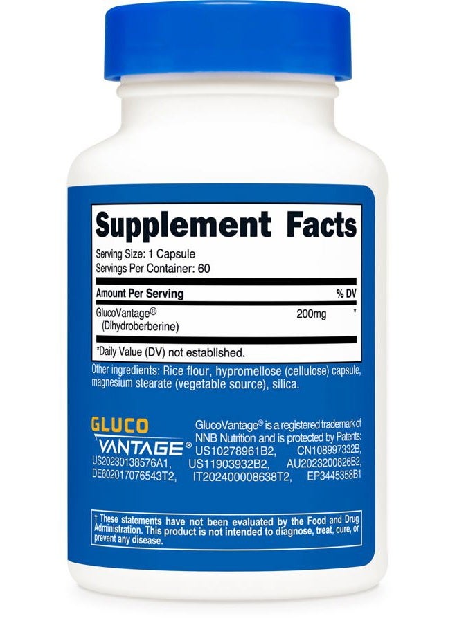 Nutricost Dihydroberberine Capsules (200mg, 60 Capsules) - More Bioavailable Metabolite of Berberine - Image 5