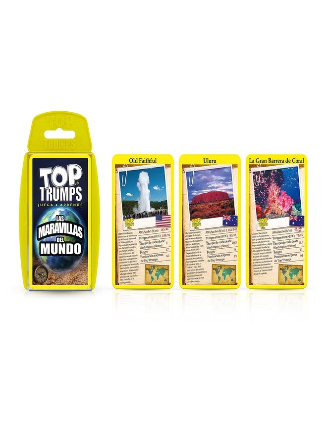Top Trumps Juego de Cartas Top Trumps Wonders of The World Edición Español, Aprende sobre el Monte Everst y la Aurora Boreal en este Pack educativo, Regalo y juguete para niños y niñas de 6 años en adelante - Image 2