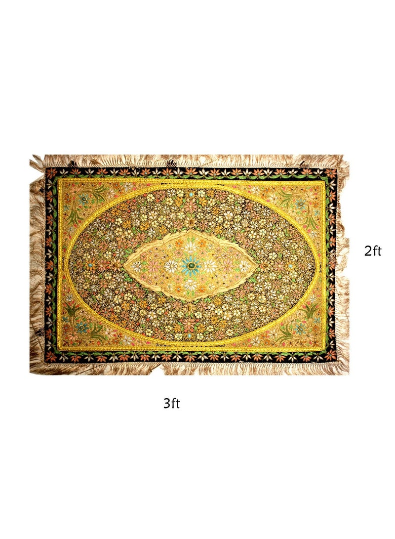 Antique Museum WALLHANGING CASHMERE KINGSTONE 2x3FEET WITH GOLDTHREAD SSS560  - Image 4