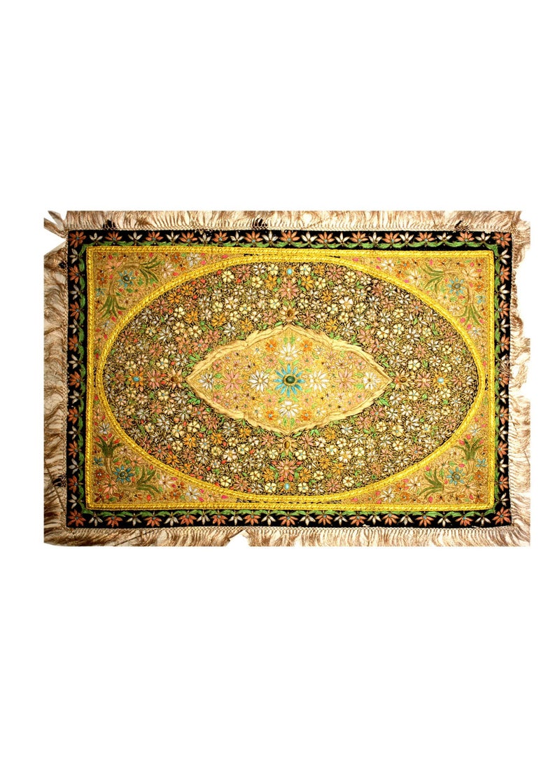 Antique Museum WALLHANGING CASHMERE KINGSTONE 2x3FEET WITH GOLDTHREAD SSS560  - Image 1