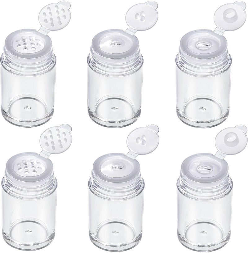 KASTWAVE 6-Pack Mini Travel Refillable Cosmetic Powder Jars with Sifter and Leak-Proof Lids – Portable Empty Glitter Loose Powder and Eyeshadow Shaker Bottles for Makeup Storage, 3 Stylish Designs - Image 1