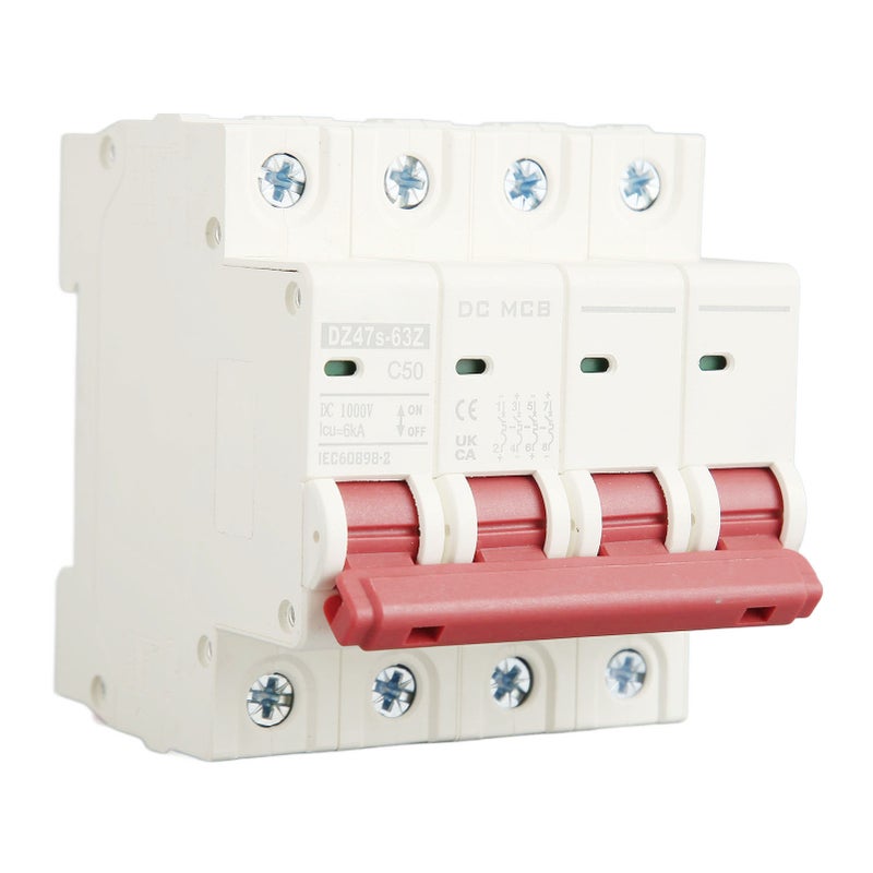 4P Small Circuit Breaker 6000A Breaking Capacity Solar PV System Mini Circuit Breaker DC1000V 50A - Image 2