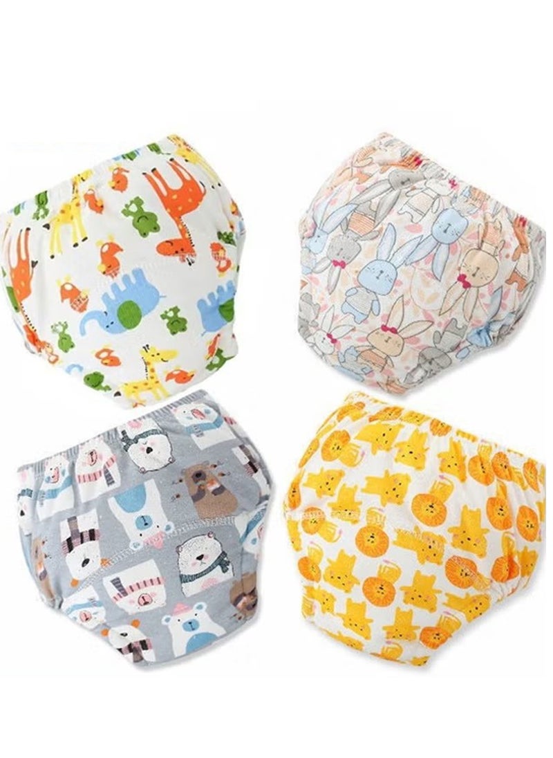 Gonice 4 Pack Size L Potty Training Pants, Breathable Potty Training Underwear, Unisex Toddler Training Underpants for 0-3 Years Boy and Girls Strong Absorbent Cotton Training Pants  - Image 1