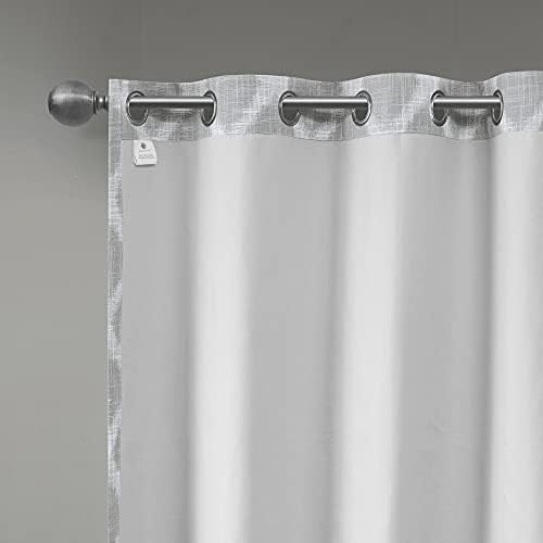 SUNSMART Sun Smart Blakesly Blackout Curtains Patio Window, Ikat Print, Grommet Top Living Room Decor, Living Room Decor, Thermal Insulated Light Blocking Drape for Bedroom and Apartments, 100" x 84", Grey - Image 5