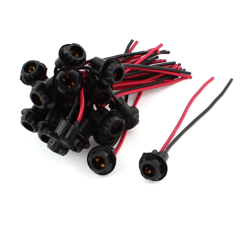 uxcell 20Pcs T10 194 168 W5W Rubber Bulb Socket Lamp Extension Holder Connector DC 12V - Image 5