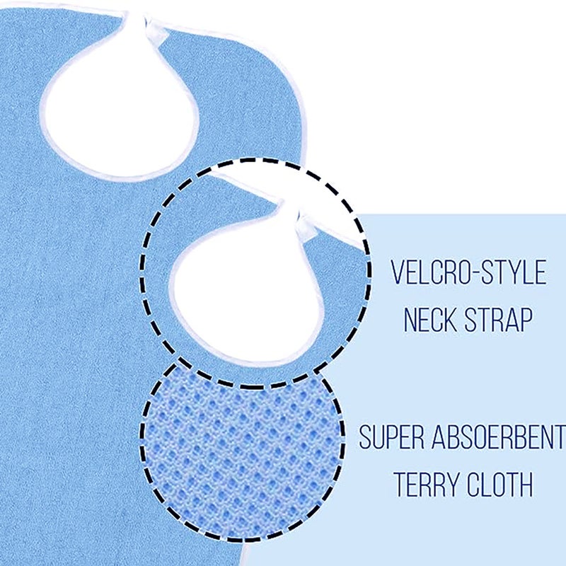 Noon Stain-Resistant Dining Apron with Pockets for Elderly Care and    Rehabilitation - Image 3