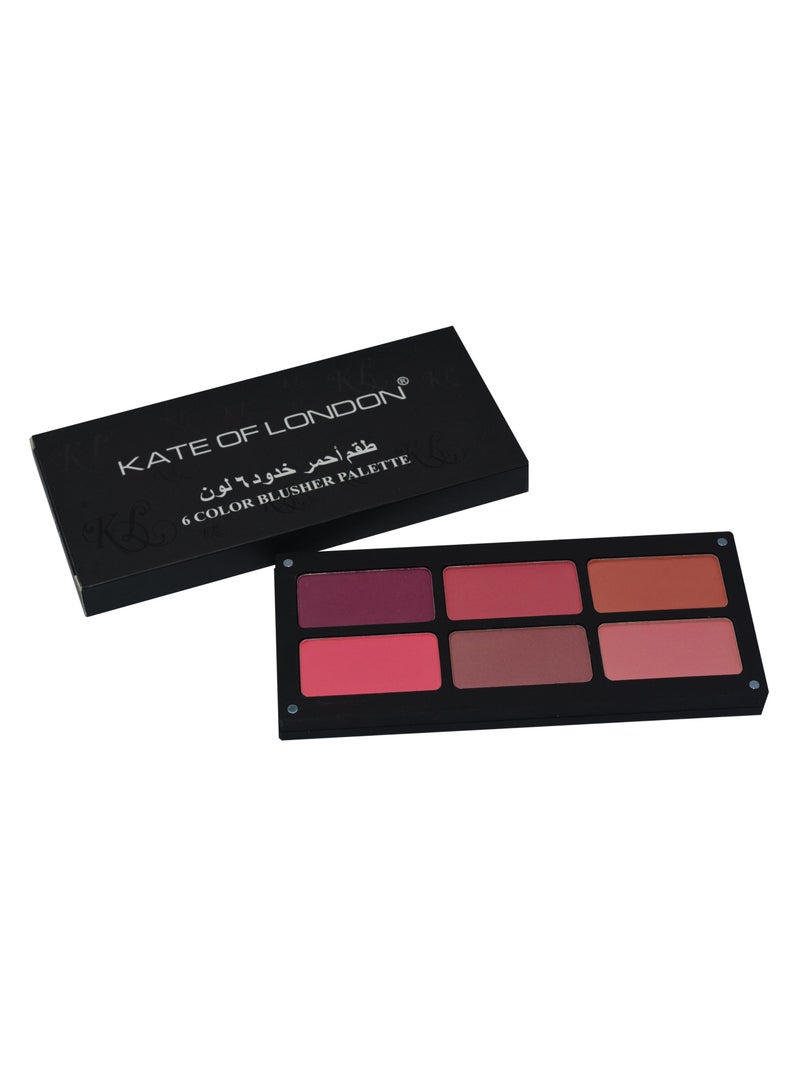 KATE OF LONDON لوحة أحمر خدود بـ 6 ألوان - Image 1