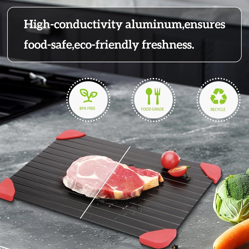 Spectabilis Defrosting Tray for Frozen Meat, Miraculous Rapid Natural Heating Defroster Board, Large Size Thawing Plate Kitchen Mat - Image 4