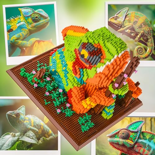 BNG Wall Art Chameleon Building Sets for AdultAnimals Building Blocks for Wall Decor or Table DisplayCreative Toys Gifts for Boys 14Not Compatible with2688 PCS - Image 5
