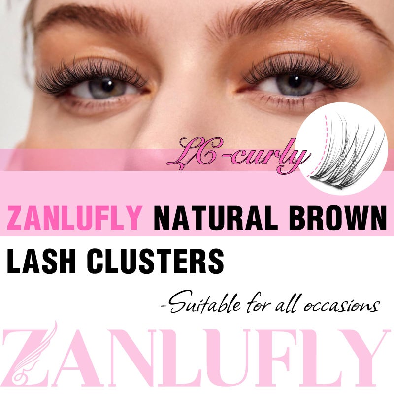 zanlufly Lash CLusters Wispy Eyelash Clusters Natural Lash Extensions C-Curly DIY Eyelash Extensions zanlufly 180Pcs Individual Lashes(9MM 10MM 12MM 14MM 16MM) - Image 4