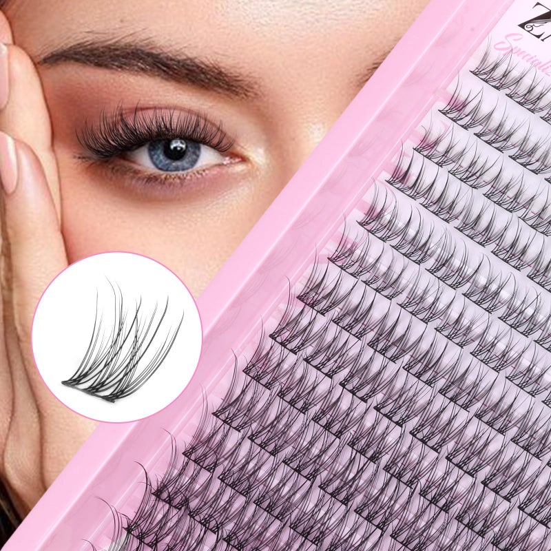 zanlufly Lash CLusters Wispy Eyelash Clusters Natural Lash Extensions C-Curly DIY Eyelash Extensions zanlufly 180Pcs Individual Lashes(9MM 10MM 12MM 14MM 16MM) - Image 5