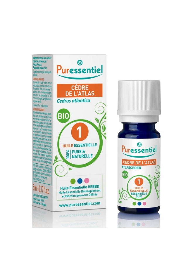 Puressentiel Organic Essential Oil Naturally Derived Aromatherapy Products Beneficial Essential Oils Made From Mother Earth Ecofriendly And Pure Ingredients Atlas Cedar 0.17 Oz - Image 1