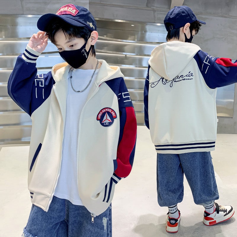 Children'S Clothing Boys' Autum Jackets Medium And Large Kidsren'S Spring And Autum Boys' Sports Autum Baseball Uniforms Hit The Street - Image 1