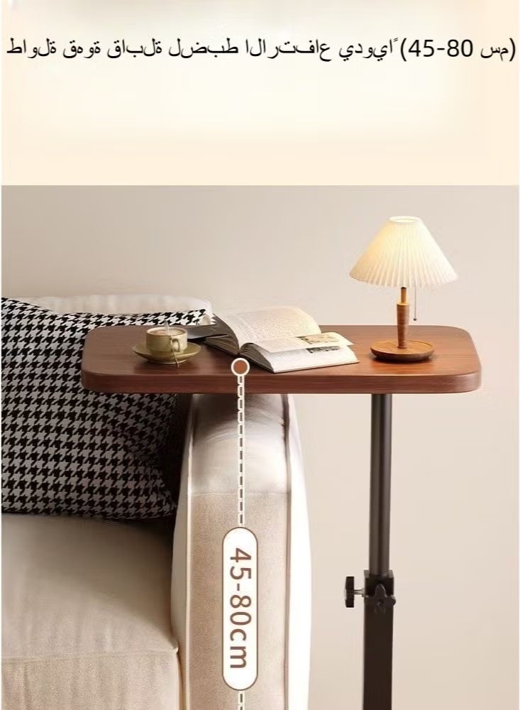 ULHYC Height-Adjustable Flip Coffee Table | Manual Lift Coffee Table (48-80cm) | Nordic-Style Sofa/Bedside Table | Brown - Image 4