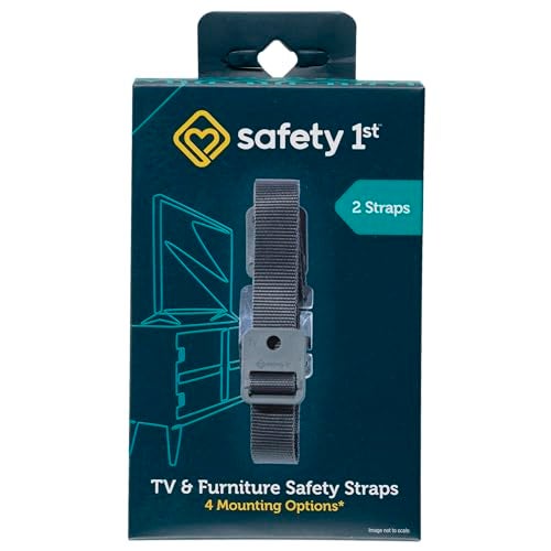 Safety 1st TV Furniture Safety Straps Black Multi 2 StrapsPack of 1