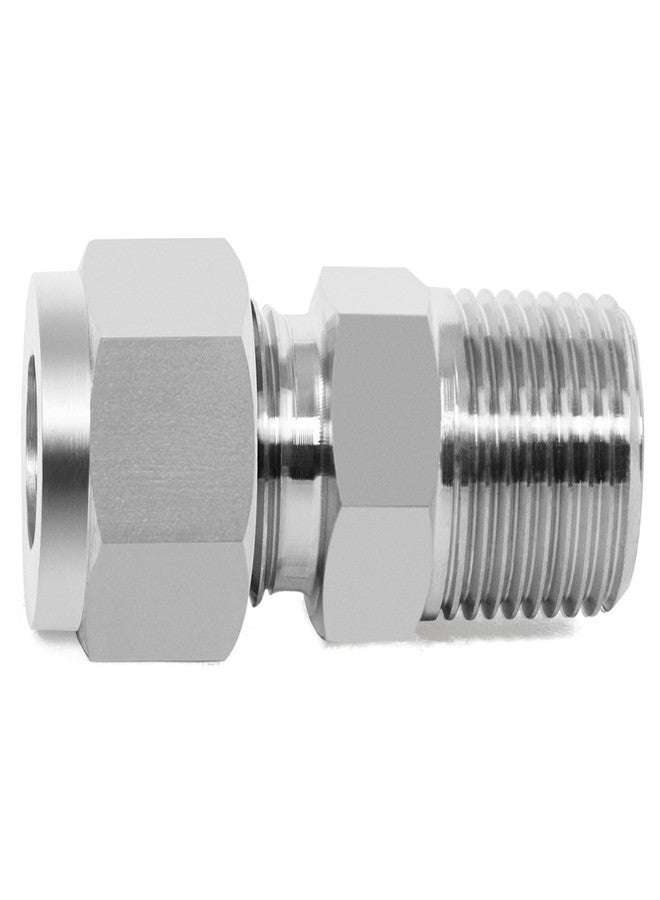 ChillWaves 304 Stainless Steel Tee Compression Tube Fitting, 1/4" OD x 1/4" OD x 1/4" OD Compression Union Connector(2-PACK) - Image 1