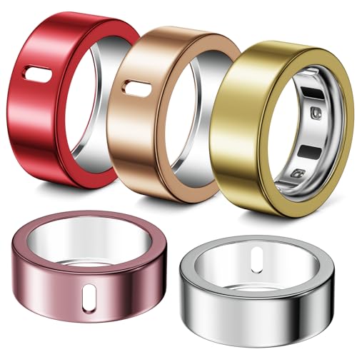 Hexasider 5 Pack Ring Cover Compatible with Oura Ring Gen 4/Oura Ring Gen 3 Horizon/Heritage, Abrasion-Resistant TPU Case for Oura Ring Protector Accessories for Oura Size 7 - Image 1