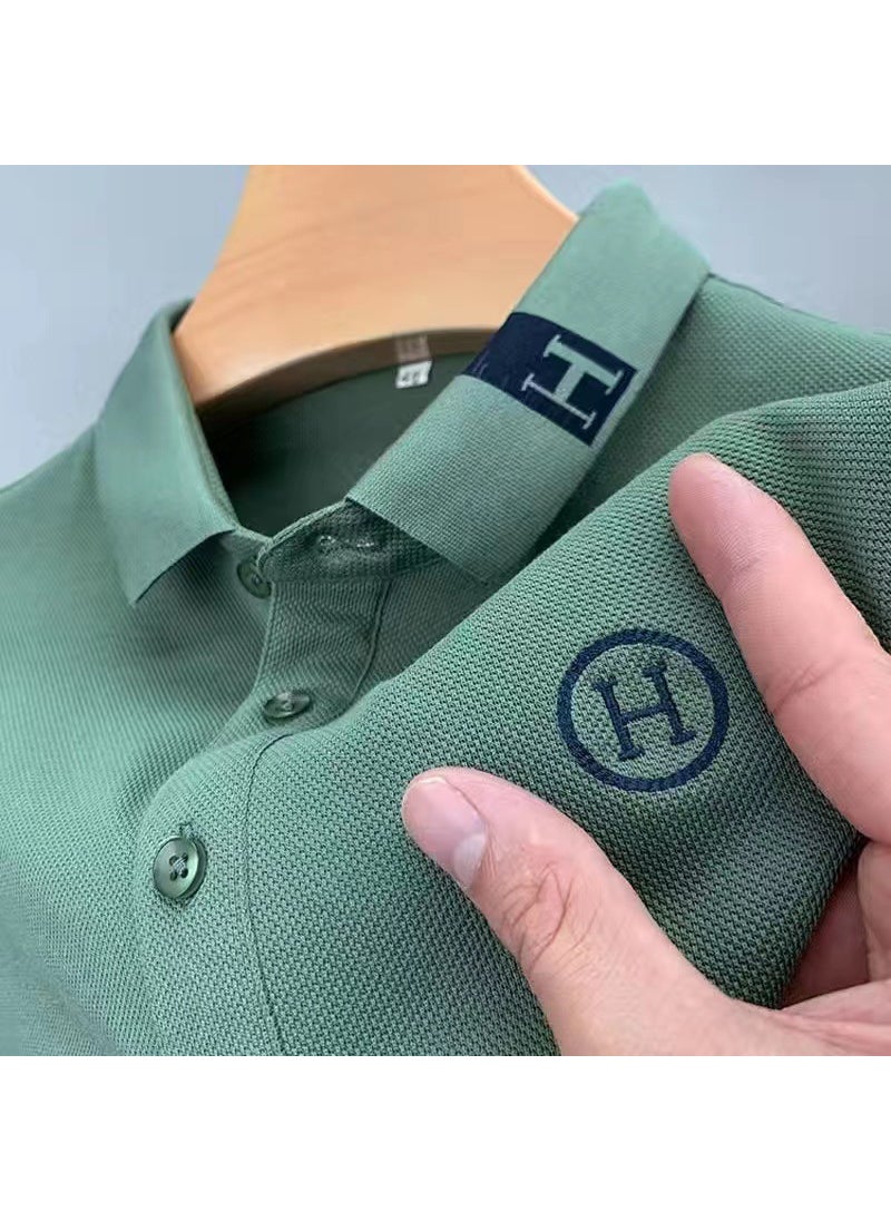 Generic - Summer Fashion Polo Shirt Mens Casual Short Sleeve Tee Green - Image 1