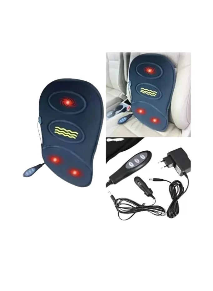 Heated Massage Cushion Home Office Vehicle Compatible Vibrating Back Lumbar Support Cushion - Image 3