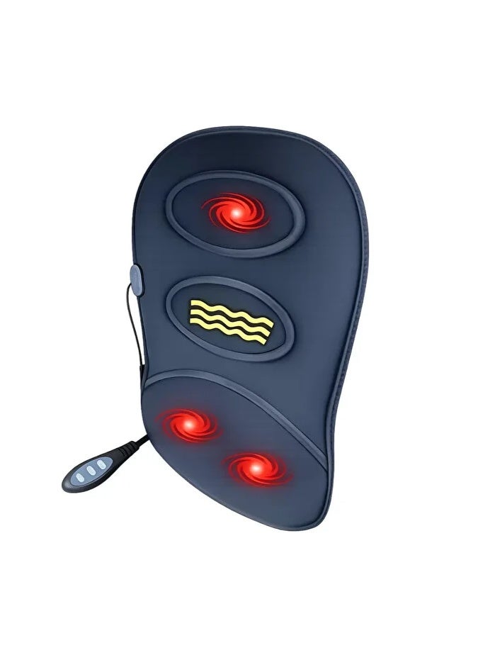 Heated Massage Cushion Home Office Vehicle Compatible Vibrating Back Lumbar Support Cushion - Image 2