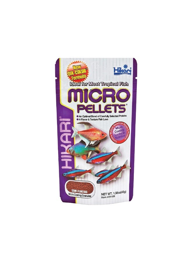 Hikari Micro Pellets Tropical Fish Food, 45g