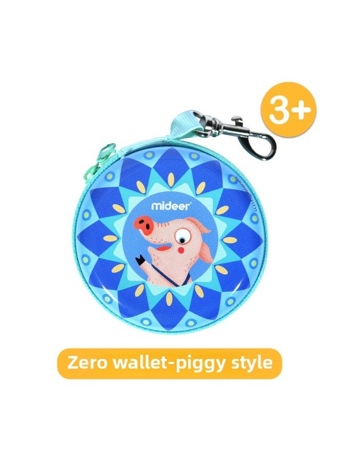 Mideer Cute Iron Coin Purse Children's Private Mini Treasure Chest Early Financial Literacy Skills Development Money Box-Color:Coin Purse-Piggy MD6056  - Image 1