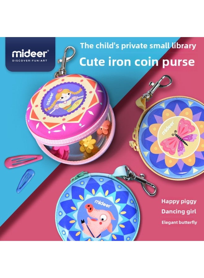 Mideer Cute Iron Coin Purse Children's Private Mini Treasure Chest Early Financial Literacy Skills Development Money Box-Color:Coin Purse-Piggy MD6056  - Image 2