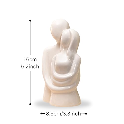 ascension Couple Sculptures Beautiful Ceramic Modern Romantic Couple Statue Family Figurine Decorative Showpiece for Valentine Gift Living Room House Warming Anniversary Birthday Office & Home Decor - Image 3
