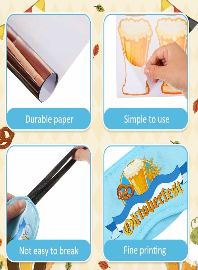 PullCrease Pin The Beer on The Oktoberfest Party Game Poster with 32 Stickers Oktoberfest Decorations Blindfold Game Set Grad Party Supplies Decorations - Image 3