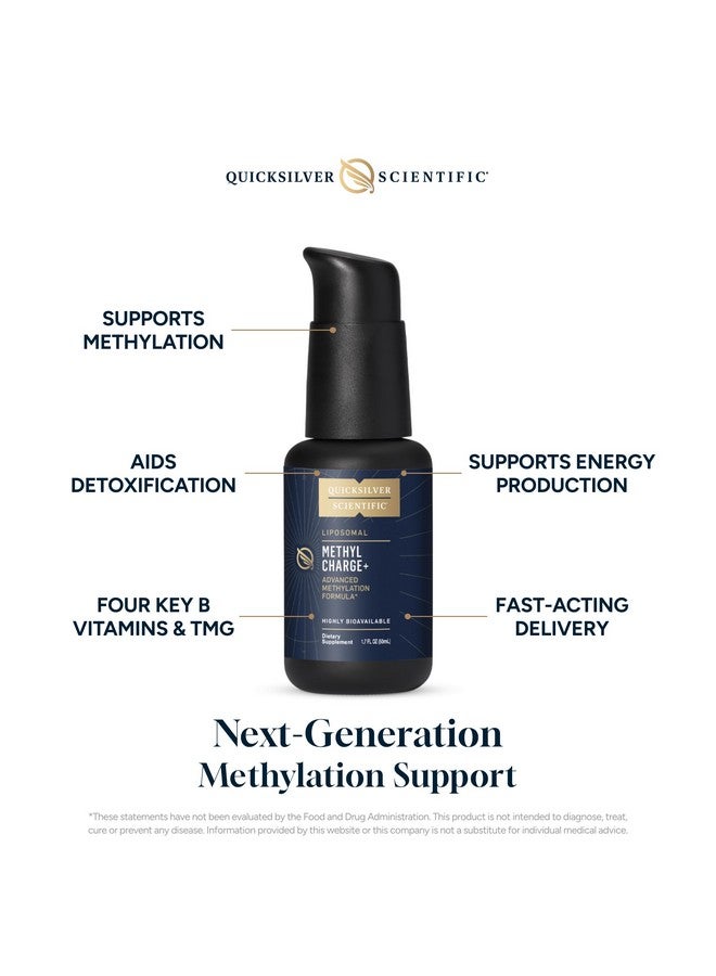 Quicksilver Scientific Methyl Charge - Methylation, Liver, Detox + Energy Supplement - Folate, Vitamin B12, Riboflavin, Vitamin B6 + TMG Supplement with Superior Absorption - Vegan B Vitamins (50ml) - Image 3