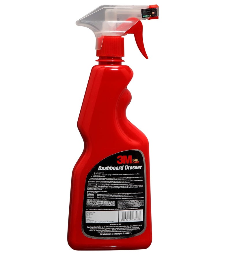 3M Car Dashboard Dresser, Restore Gloss on Dashboard and Other Plastic Parts, Protection from UV Rays & Fading (500ml Each, Pack of 2) - Image 3