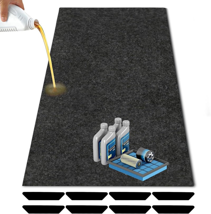 JERIA Black Reusable Rubber Mat Garage Mat (36" x 60" (1Pack)) - Image 1