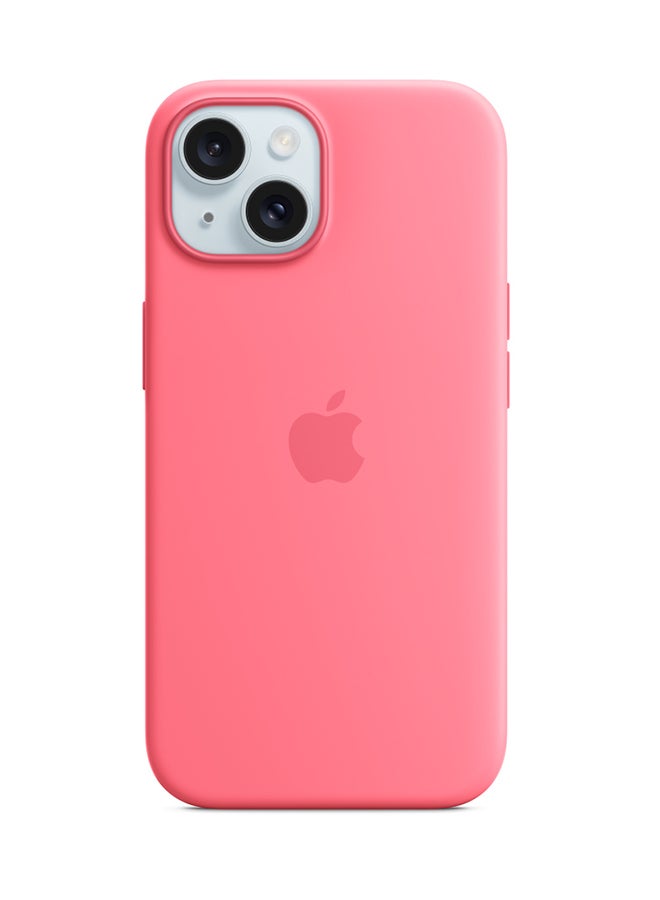 Apple iPhone 15 Plus Silicone Case with MagSafe - Pink - Image 1