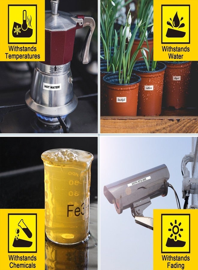 GREENCYCLE 2 Pack Compatible for Brother TZ 621 TZE621 Labeling Tape for P-Touch Label Maker Black On Yellow Label 9mm 0.35" - Image 3