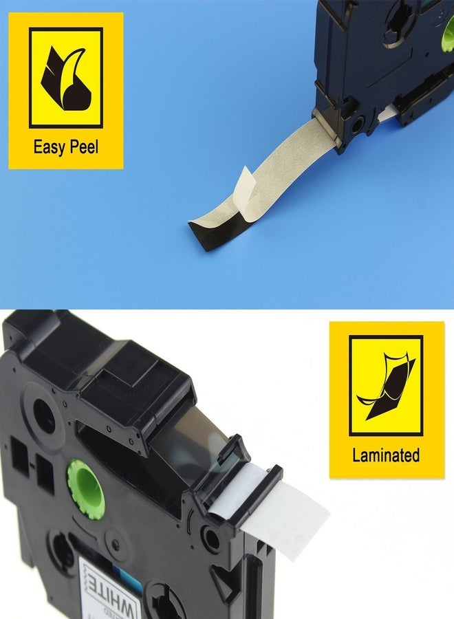 GREENCYCLE 2 Pack Compatible for Brother TZ 621 TZE621 Labeling Tape for P-Touch Label Maker Black On Yellow Label 9mm 0.35" - Image 2
